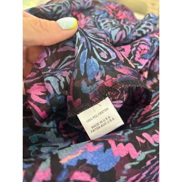 Misa Los Angeles Jessica Floral Print Dress Purple Womens Size XS - Picture 12 of 13